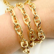 Y84GP. Gold Plated 925 Sterling Silver Marina Chain